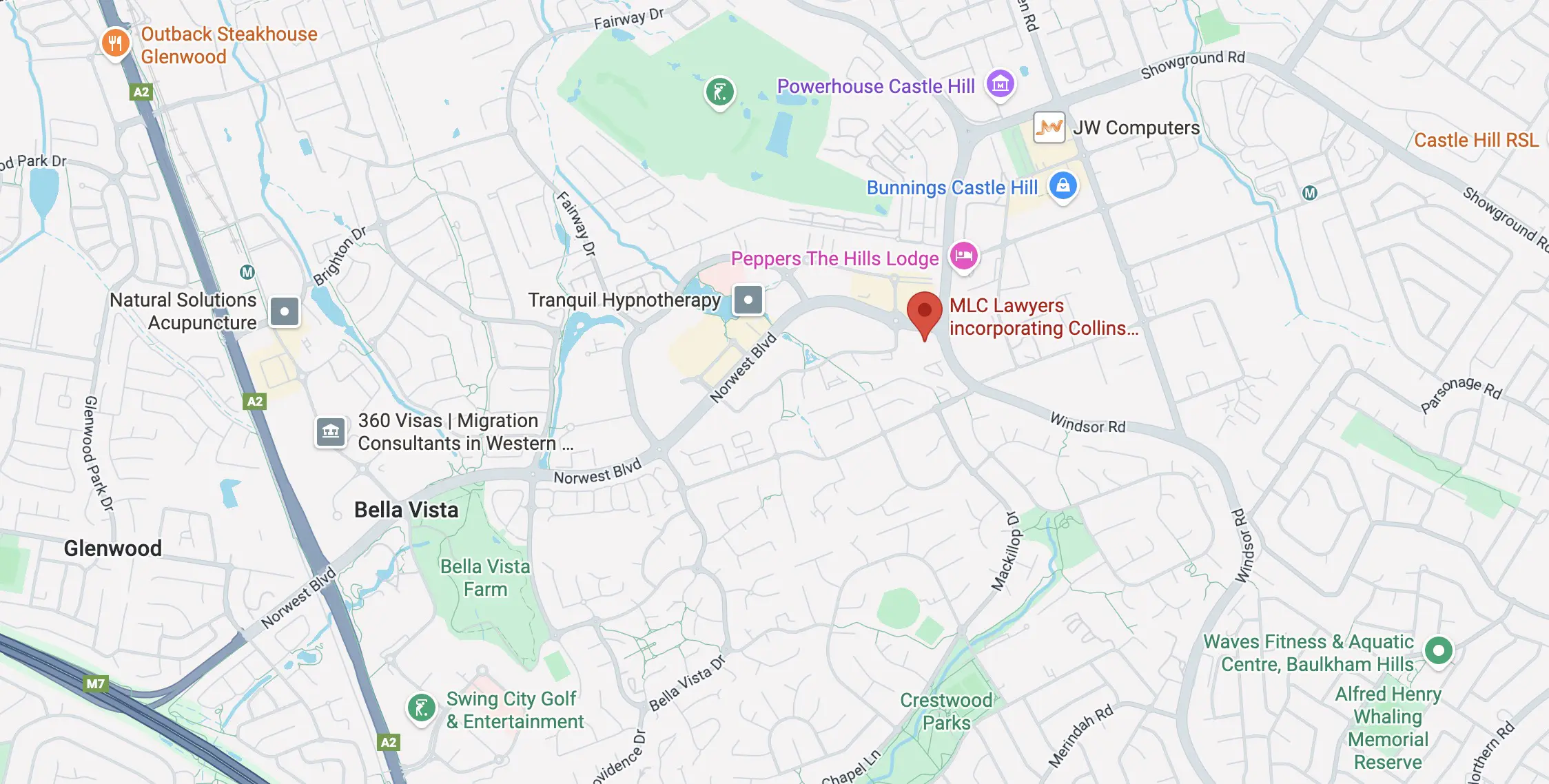 MLC Lawyers Norwest, Baulkham Hills office location